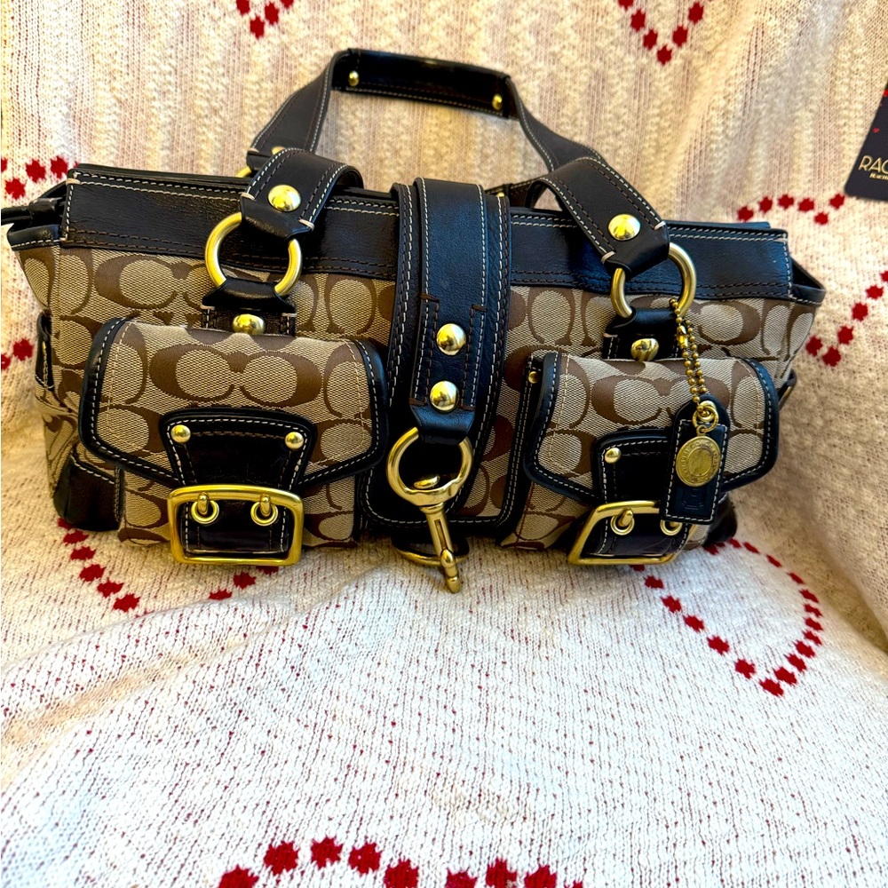 Coach East West logo satchel vintage